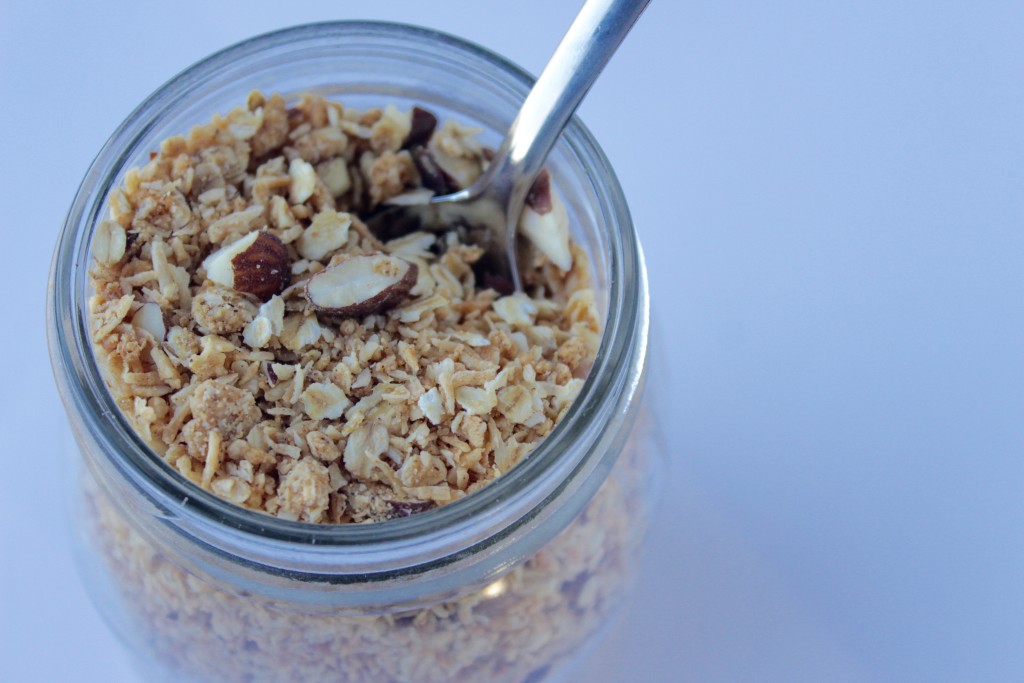 Low sugar granola with peanutbutter and oconut