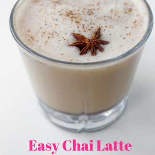 Easy chai latte with almond milk