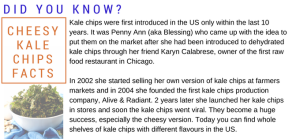 Cheesy kale chips facts